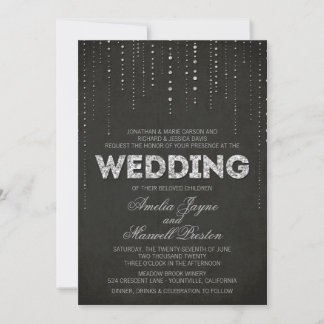 Convite para o Casamento de Olhar para a Lente Neg