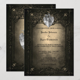 Convite para o casamento elegante de halloween