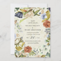 convite para o casamento floral tropical elegante