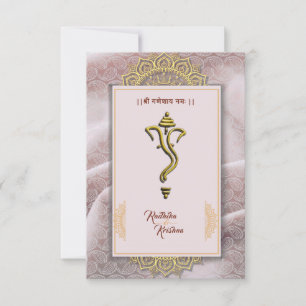 Convite para o casamento hindu na Índia