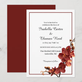 Convite para o Casamento outono Autumn Orchid Roma