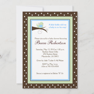 Convite para o Chá de fraldas de Birdie de Tendê