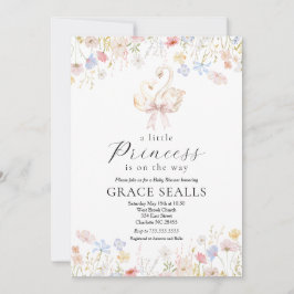 Convite para o chá de fraldas Swan