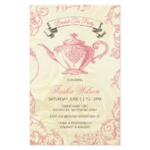 Convite para o chá de noiva de Ivory Vintage