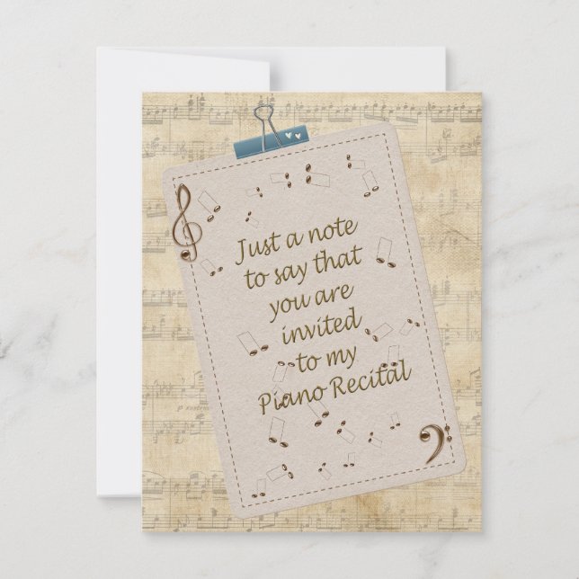 Convite para o considerando Piano (Frente)