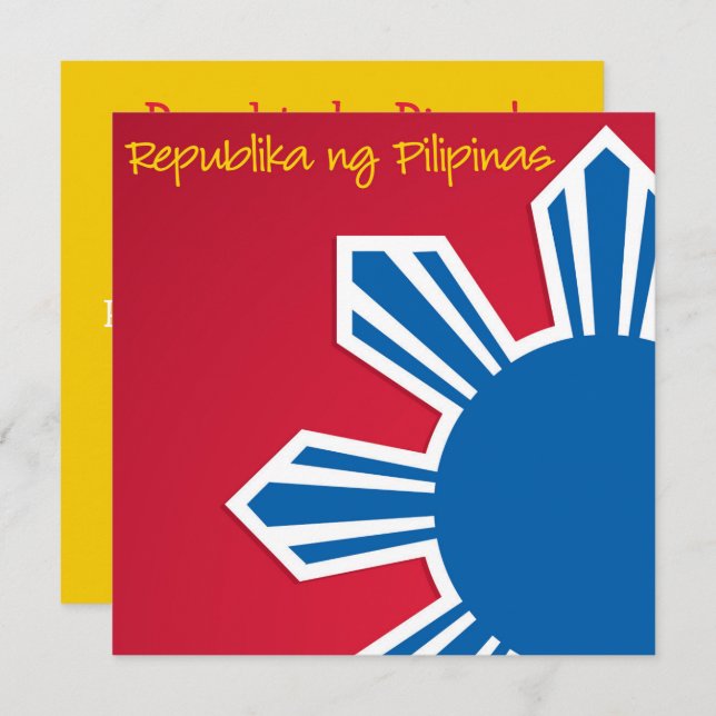 Convite para o Dia da Independência de Pinoy Phili (Frente/Verso)