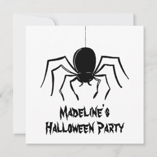 Convite para o Dia das Bruxas de Aranhas Cerradora