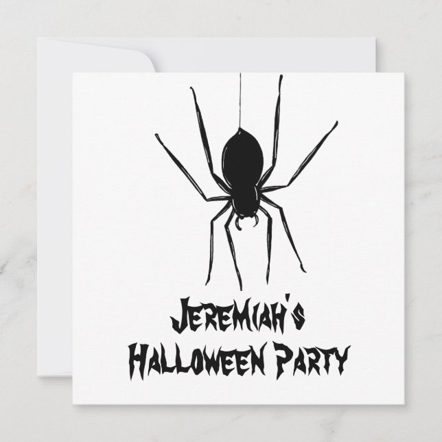 Convite para o Dia das Bruxas de Aranhas Cerradora (Frente)