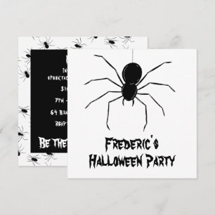 Convite para o Dia das Bruxas de Aranhas Cerradora