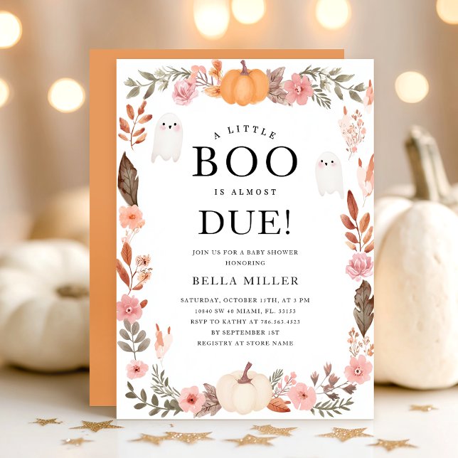 Convite para o Dia das Bruxas de Chás de fraldas (Criador carregado)