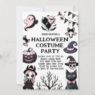 Convite para o Dia das Bruxas de Festas de Boo Bon