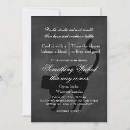 Convite para o Dia das Bruxas de Gato Mágico