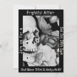 Convite para o Dia das Bruxas do Crânio Negro e Br