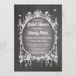 Convite para o Dia das Bruxas do Quadro Gótico de 