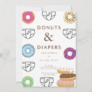 Convite para o Donuts & Diapers Baby Show