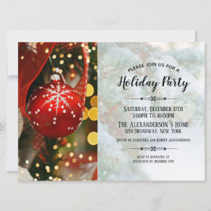 Convite para o Elegant Winter Wonderland Cristmas