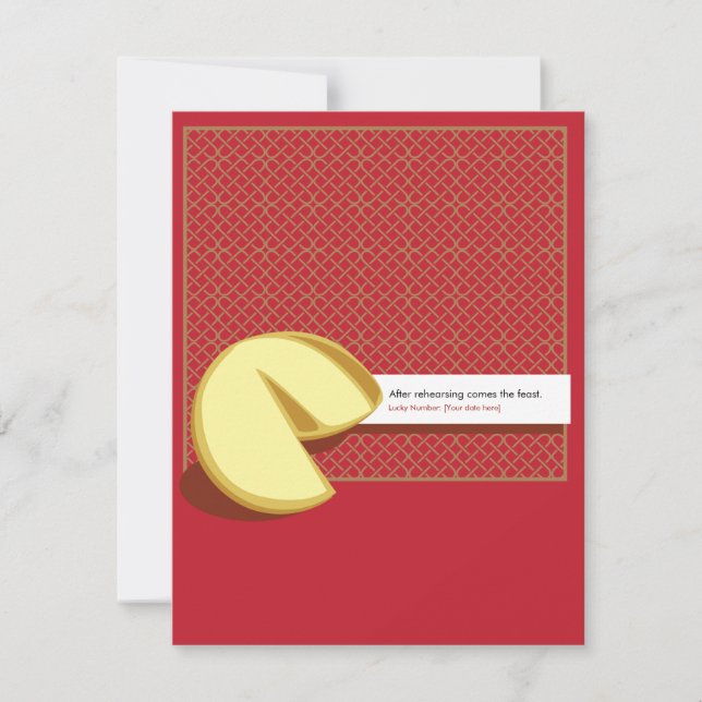 Convite para o ensaio de Cookies na Fortuna Chines (Frente)