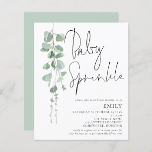 Convite para o Eucalyptus Baby Sprinkle, Script Or