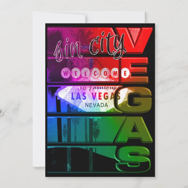 Convite para o Evento da Festa Rainbow Las Vegas S (Frente)