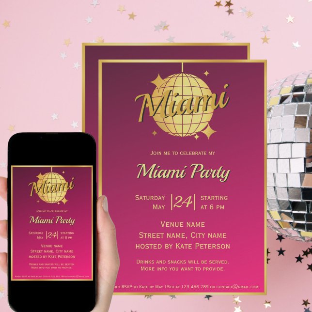 Convite para o evento de festa da discoteca de pra (Criador carregado)