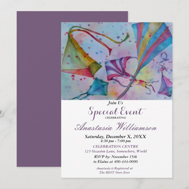 CONVITE PARA O EVENTO FESTA DO PAPAGAIO (Frente/Verso)