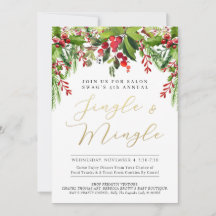Convite para o Evento Jingle & Mingle com Guirland