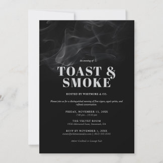 Convite para o Evento Toast and Smoke