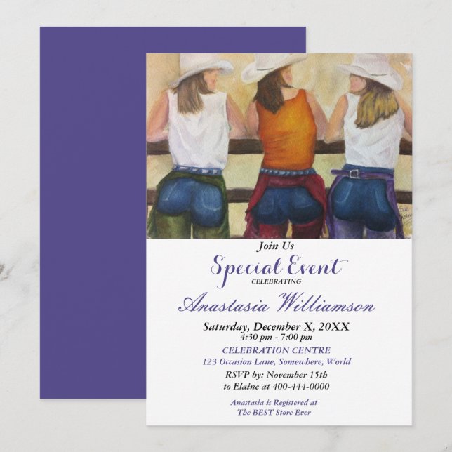 CONVITE PARA O EVENTO YAHOO WESTERN PARTY (Frente/Verso)