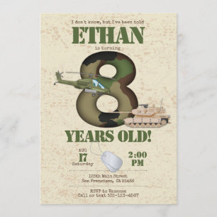 Convite para o Exército - 8.º Convite de Aniversár