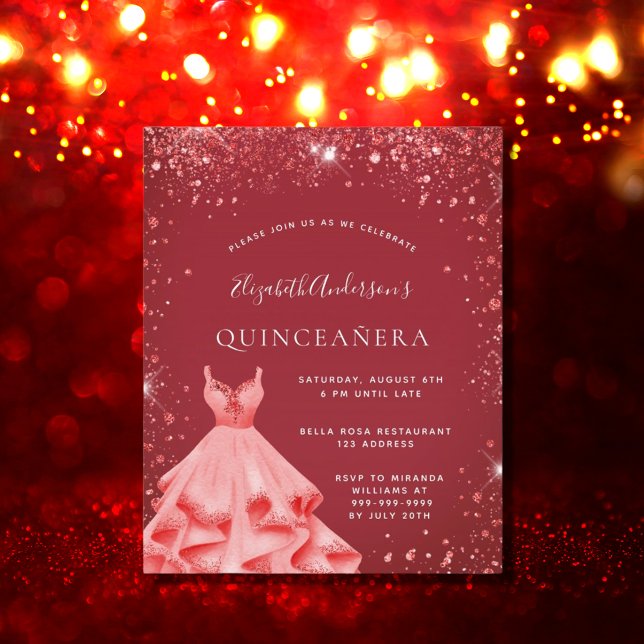Convite para o fantasma vermelho de Quinceanera (Criador carregado)