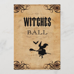 Convite para o Festa de Bruxas Ball Halloween
