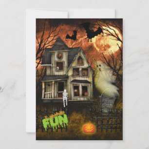 Convite para o Festa de Halloween da Casa Assombra