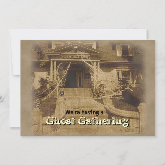 Convite para o Festa de Halloween da Casa Assombra (Frente)