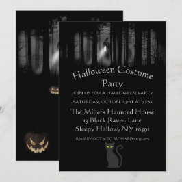 Convite para o Festa de Halloween da Floresta Asso