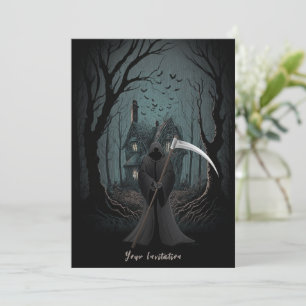 Convite para o Festa de Halloween Dark e Sinister