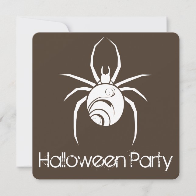 Convite para o Festa de Halloween de Grande Aranha (Frente)
