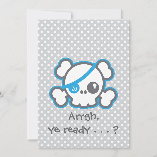 Convite para o Festa de Halloween do Skull Pirate  (Frente)