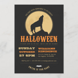 Convite para o Festa de Wolf Halloween