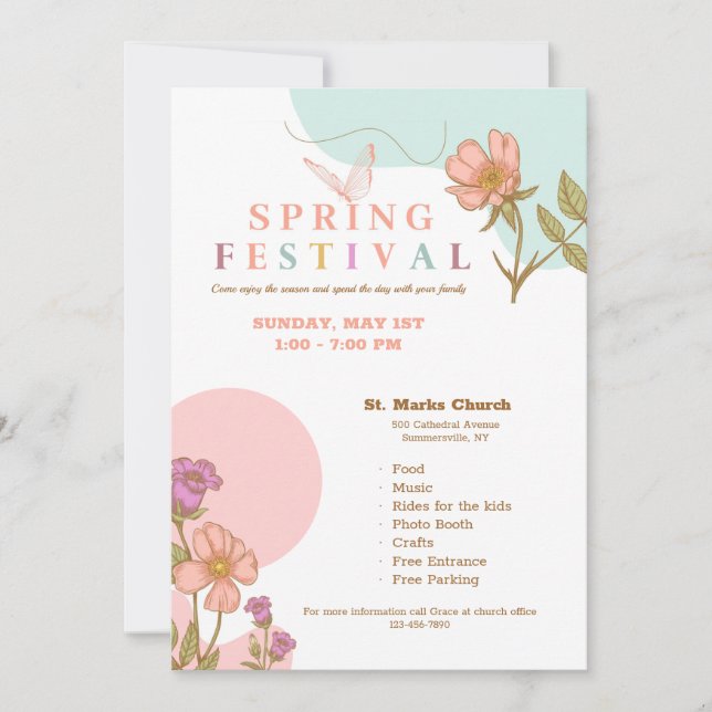 Convite para o Festival da Primavera (Frente)