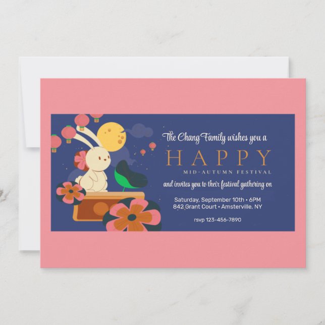 Convite para o Festival de outono do médio (Frente)