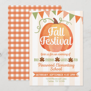 Convite para o Festival de Queda da Colheita de Bo