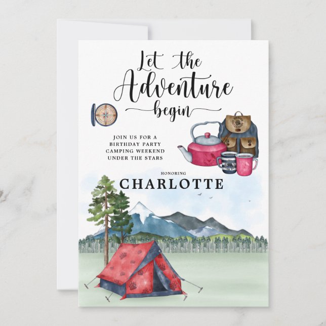 Convite para o Fim de Semana da Festa de aniversár (Frente)