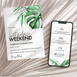 Convite para o Fim de Semana de Aniversário Tropic