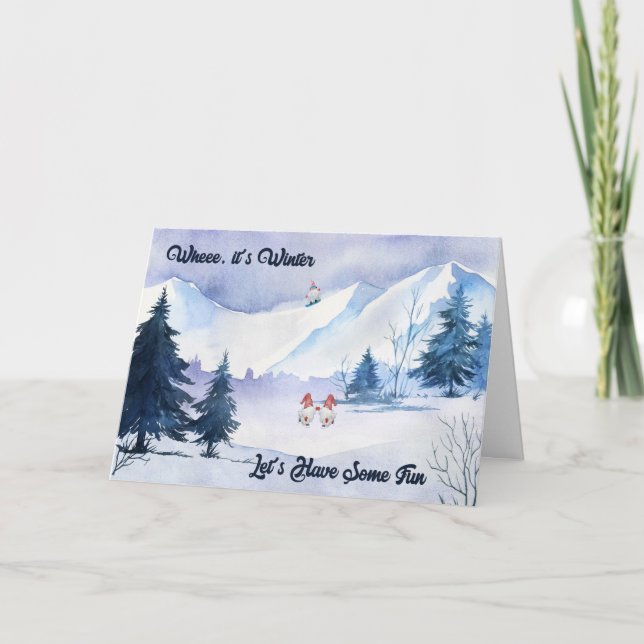 Convite para o Fim de Semana de Neve e Ice Skating (Frente)