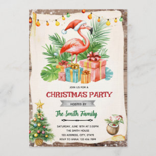 Convite para o Flamingle Jingle Natal em Julho