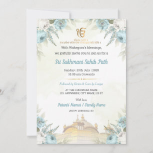 Convite para o Floral Sri Sukhmani Sahib Path
