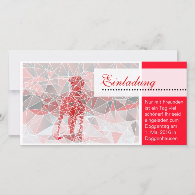 Convite para o Grande Danês (Frente)