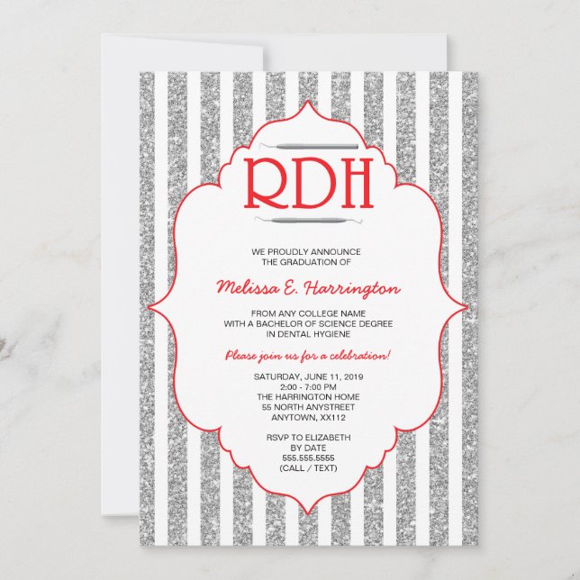 Convite para o higienista dentário da graduação RD (Frente)