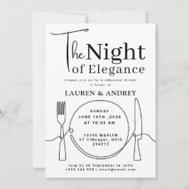 Convite para o Jantar de Ensaio da Noite de Elegân