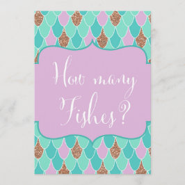 Convite para o jogo de Chá de fraldas da Sereia em